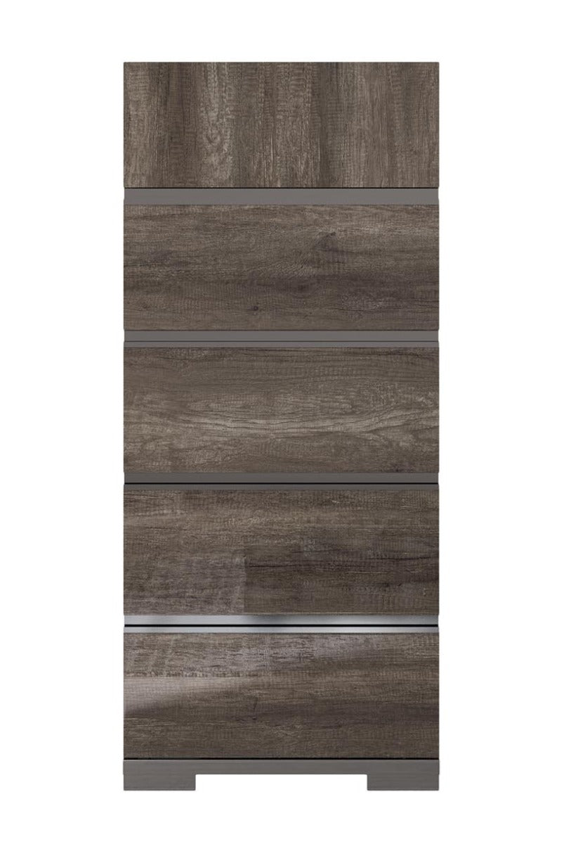 Dea High Gloss Oak Bedroom Collection - Made in Italy