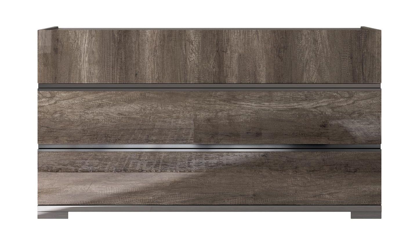 Dea High Gloss Oak Bedroom Collection - Made in Italy