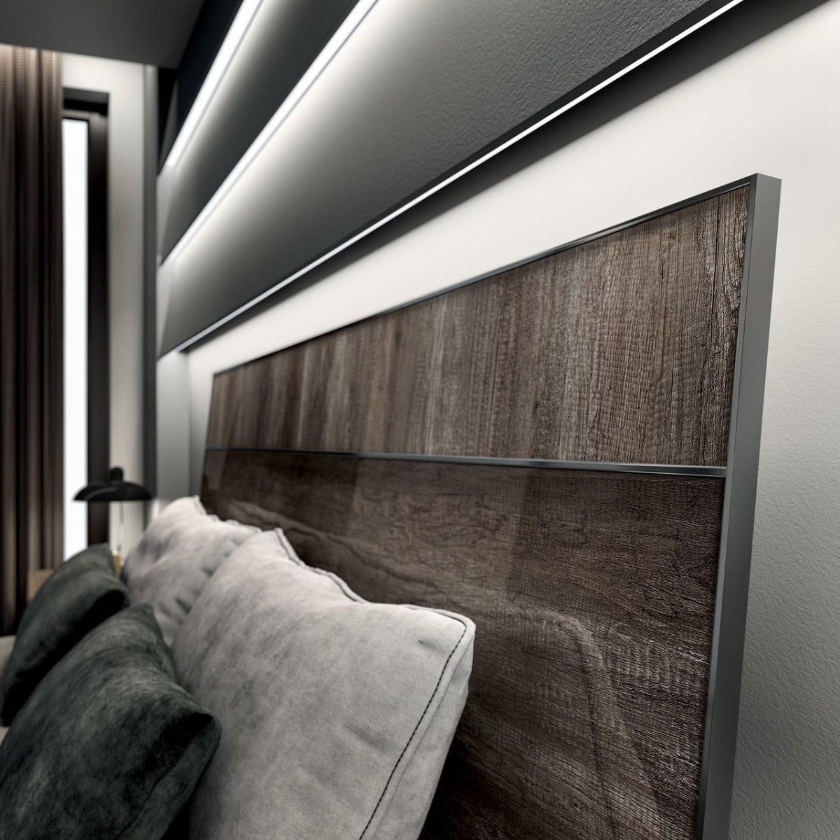 Dea High Gloss Oak Bedroom Collection - Made in Italy