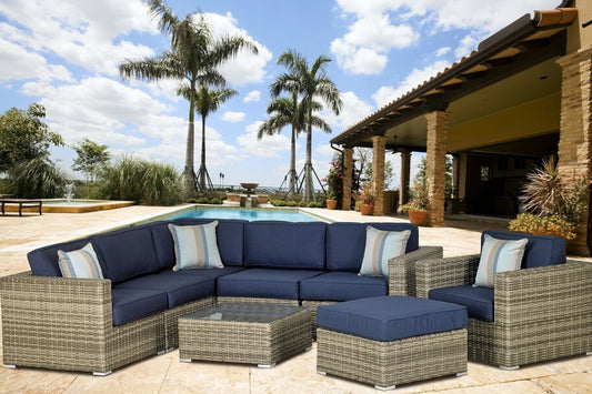 Del Rey 8 Pc Sectional Collection - Cast Aluminum