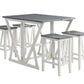 Mesa convertible Martin Svennson Del Mar Gable con 4 taburetes