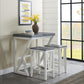 Mesa convertible Martin Svennson Del Mar Gable con 4 taburetes