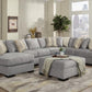 Derby 3 Pc Sectional - Silver or Gull Fabric
