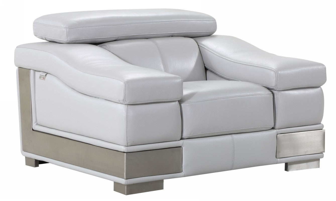 Global United 415 Shadow 3 Pc Sofa Set - Light Gray
