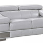 Global United 415 Shadow 3 Pc Sofa Set - Light Gray