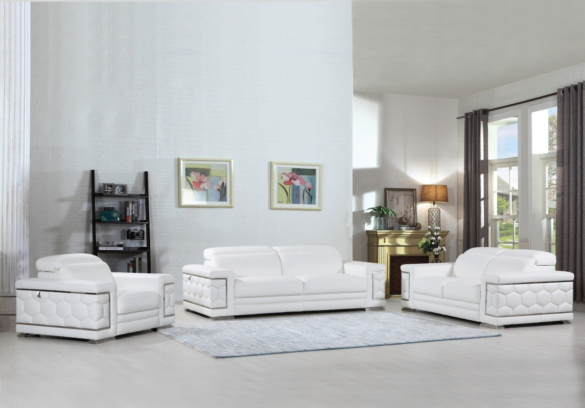 692 Genuine Italian Leather Sofa Set by Global United - 5 Colors