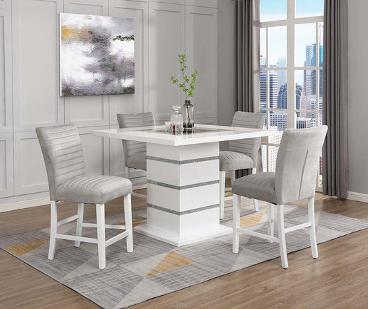 Colección de comedor Elizaveta DN00817 - Incrustaciones de diamantes de cristal