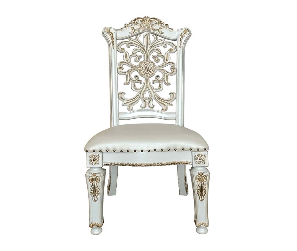 Vendom Antique Pearl Finish 9 Pc Dining Collection