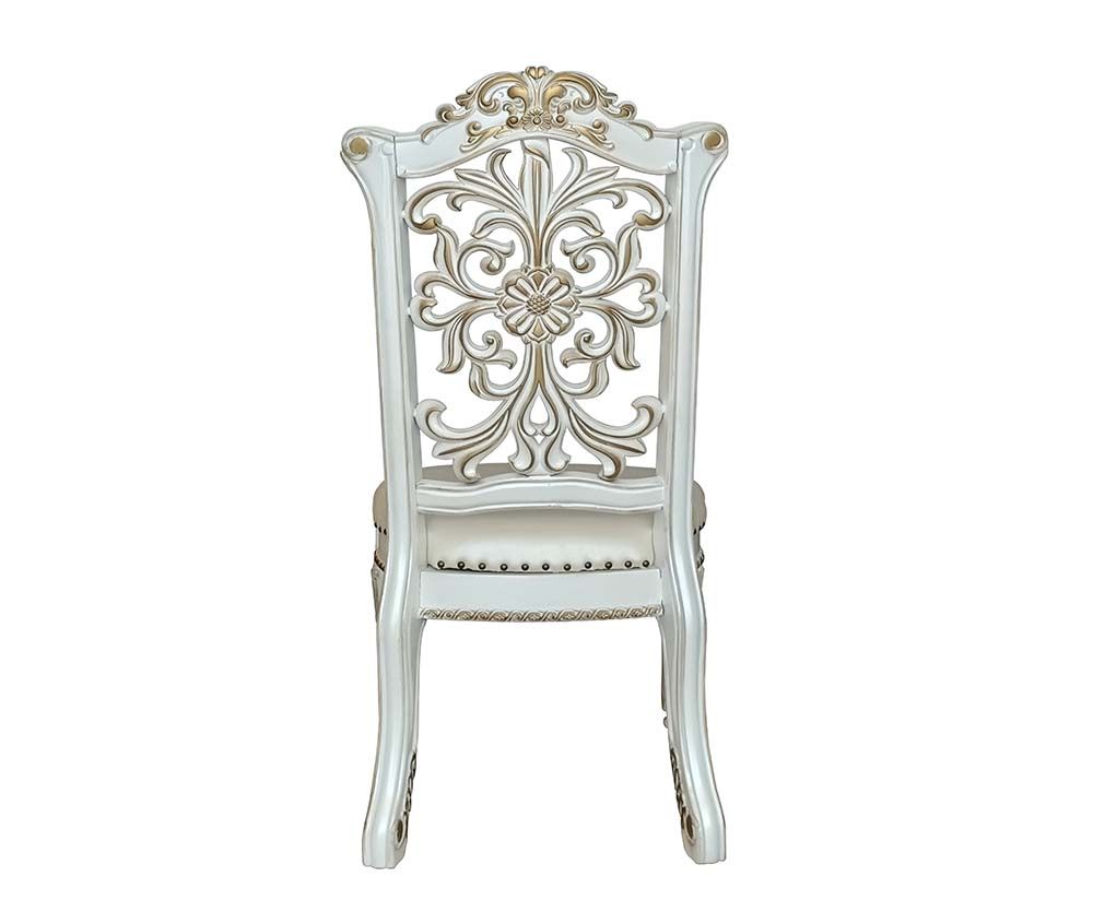 Vendom Antique Pearl Finish 9 Pc Dining Collection