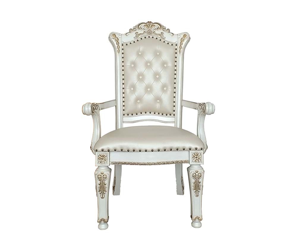 Vendom Antique Pearl Finish 9 Pc Dining Collection