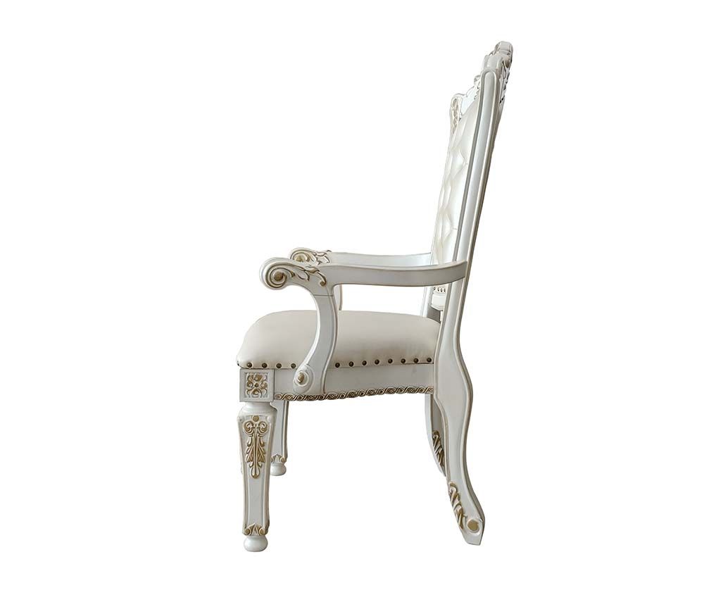 Vendom Antique Pearl Finish 9 Pc Dining Collection