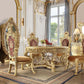 Bernadette Round Table Dining Collection - Gold Finish