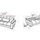 Seccional Convertible Contemporáneo Dogal - Hecho en Italia