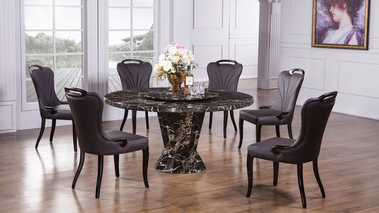 Colección de comedor de mármol sintético American Eagle DT-H33 - Lazy Susan