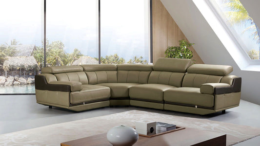 American Eagle EK-L047M Italian Top Grain Leather Sectional