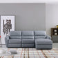 Chaise Renzi EK-L8001L-BGY-RC Azul-Gris a la derecha