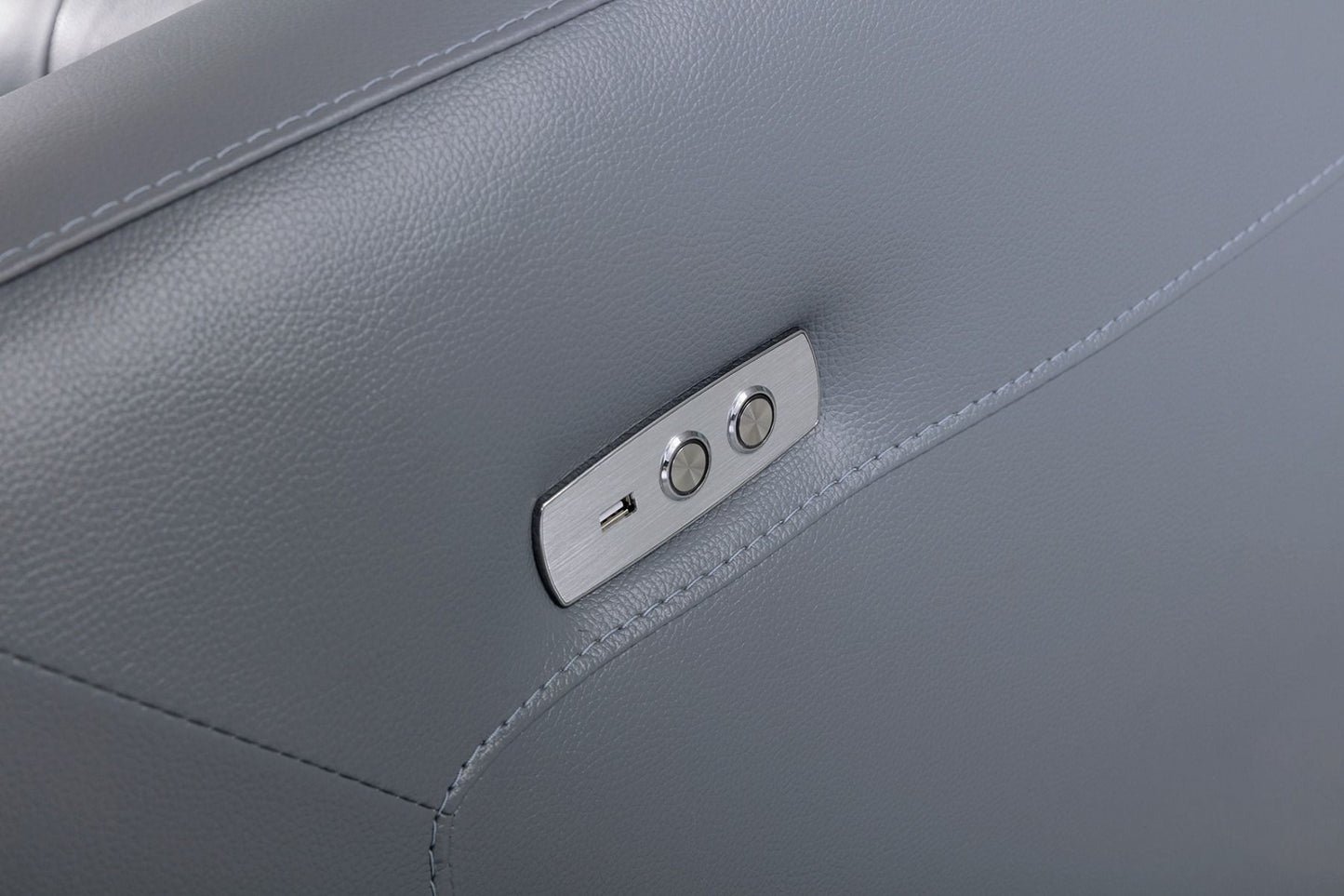 Chaise Renzi EK-L8001L-BGY-RC Azul-Gris a la derecha