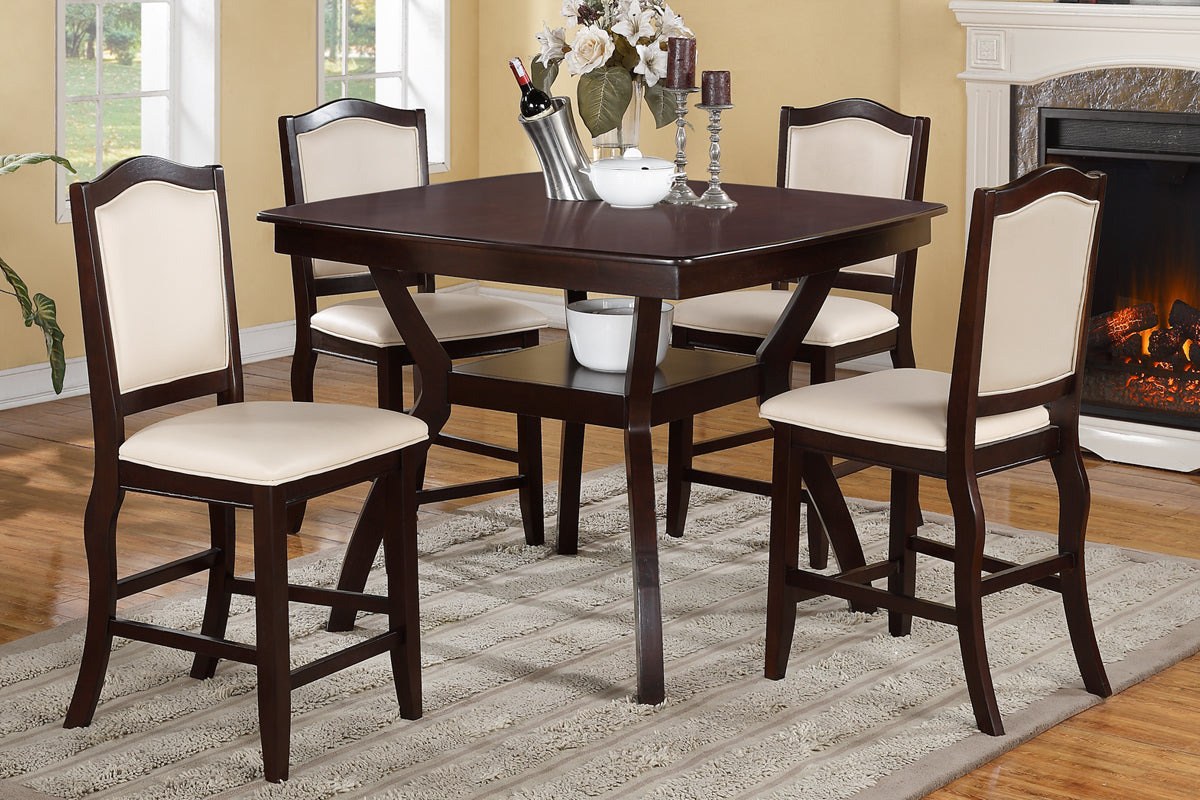 5 Pc Dining Set - Espresso Finish