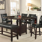 Soho 6 Pc Dining Collection - Black or Silver Chairs