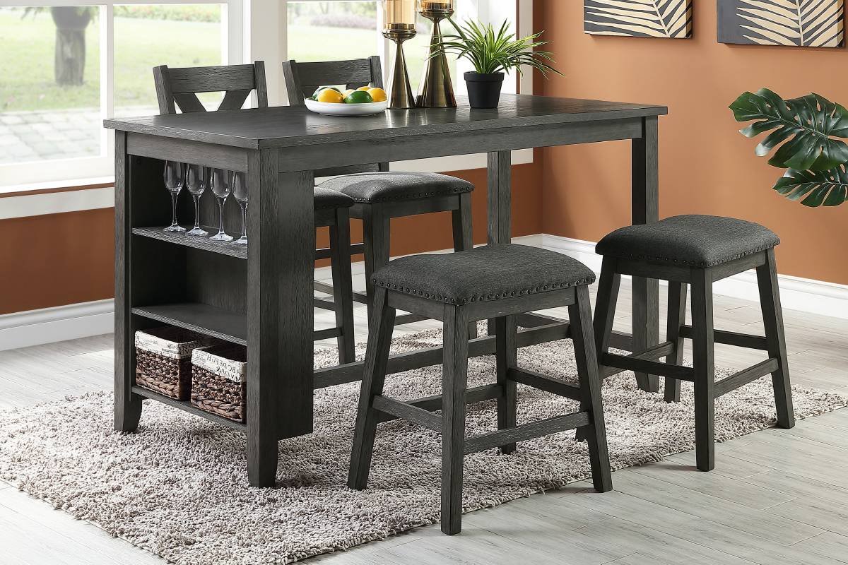 Garmen 5 Pc Dining Collection - 2 Chair Choices