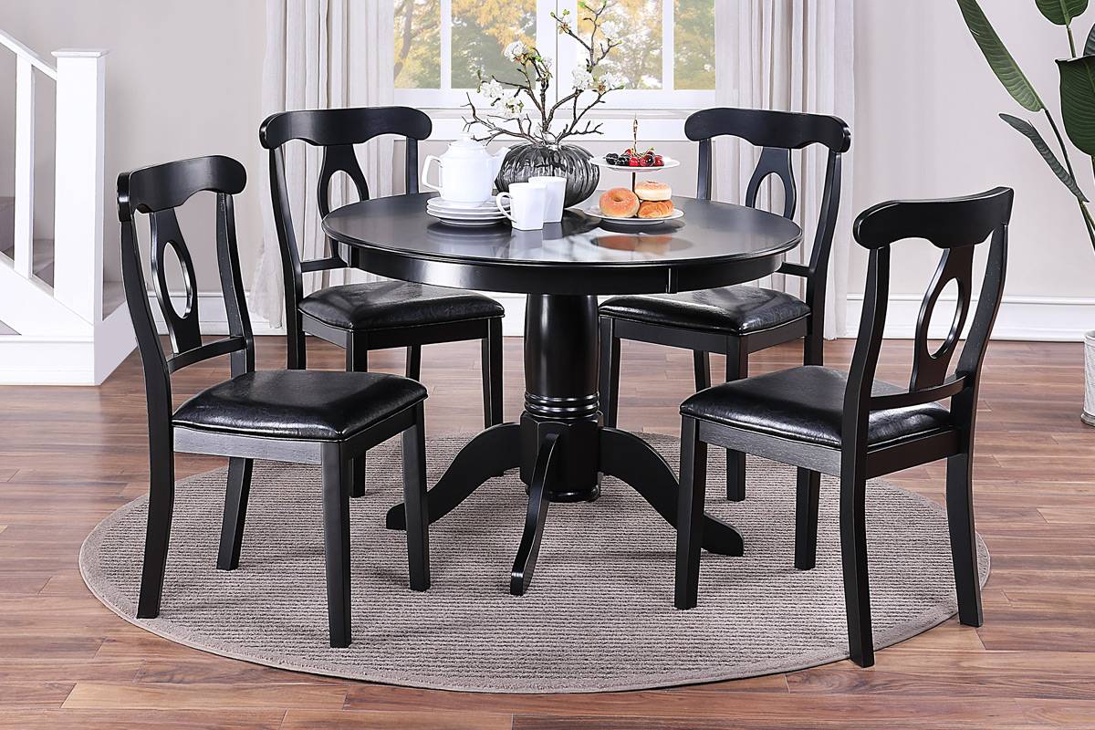 Classic Design F2561 Dining Collection - White or Black Finish