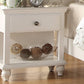 Poundex White F4349 Night Stand