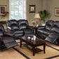 Poundex 2 Pc Motion Sofa Set - Black or Espresso