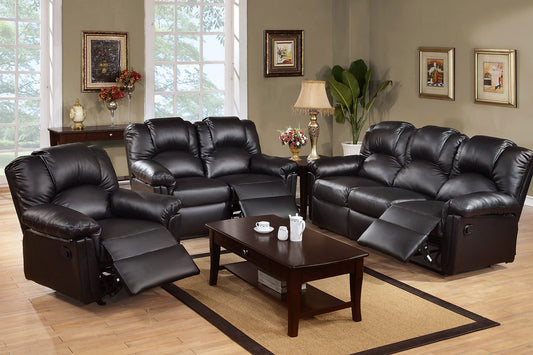 Poundex 2 Pc Motion Sofa Set - Black or Espresso