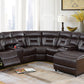 Poundex F6703 Manhattan Motion Sectional - Brown or Gray
