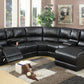 F6745 Rebecka Motion Sectional by Poundex - Black or Brown