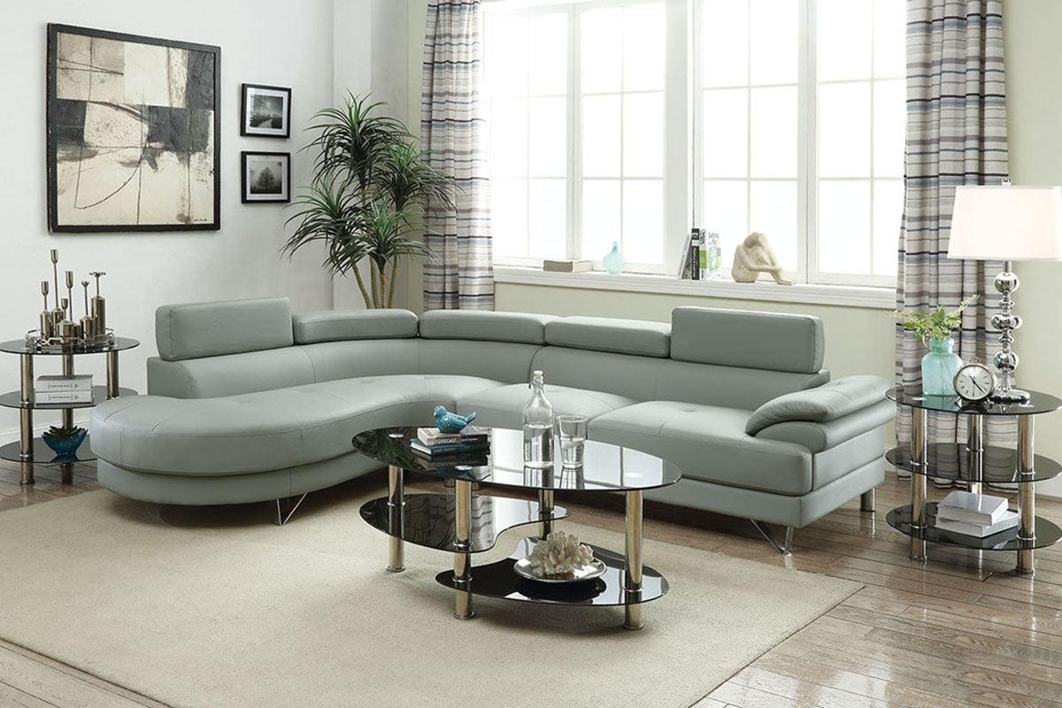 Matrix 2 Pc Sectional Poundex F6984 - 3 Colors