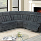 F86605 Gilbert Power Sectional by Poundex - Grey