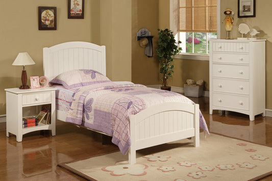 F9049 Poundex 3 Pc Bedroom Set - White Finish