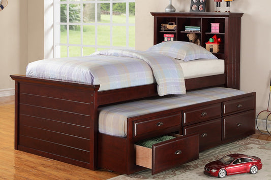 F9220 Twin Storage Bed w/Trundle - Cherry or Black