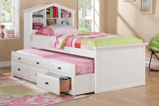 Dollhouse F9223 White Twin Storage Bed