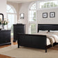 Northwest 4-Pc Sleigh Bedroom - Black or Cherry Finish