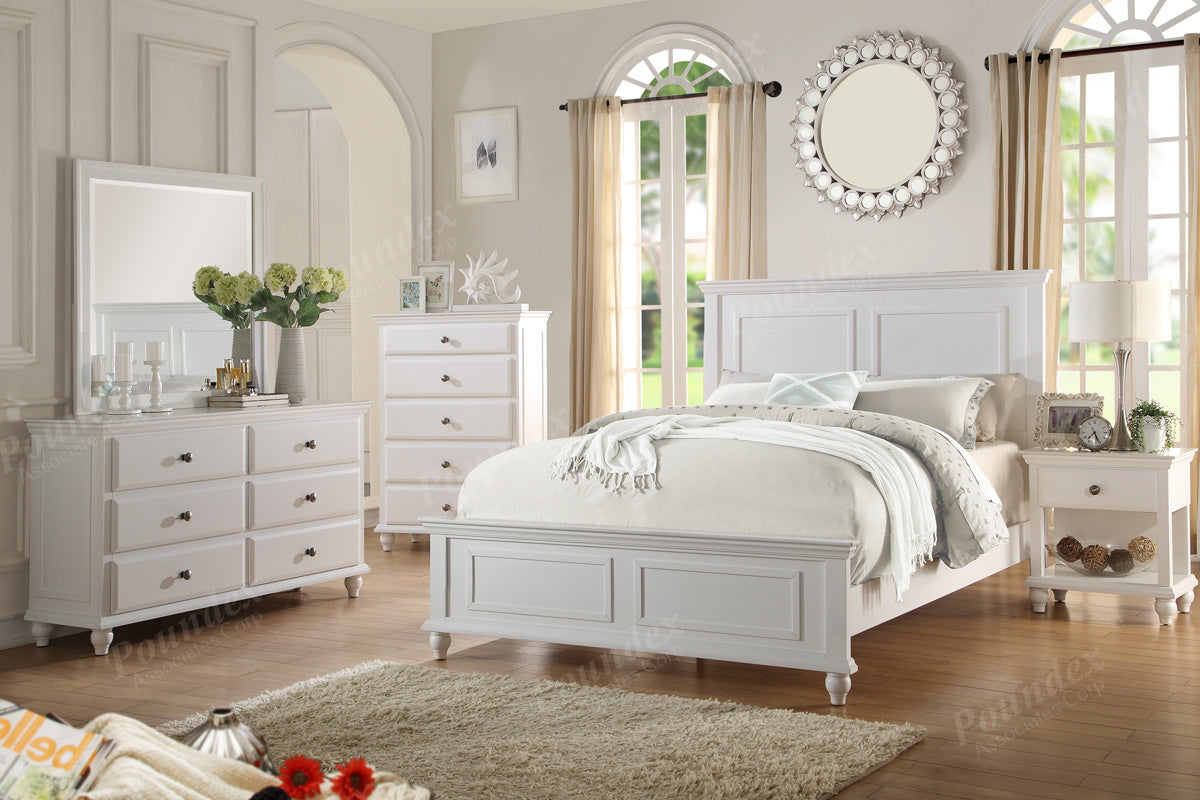 F9270 Poundex Arctic 4 Pc Bedroom Collection - White or Black