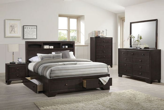 Juego de 4 piezas Lauren - Cama King con almacenamiento