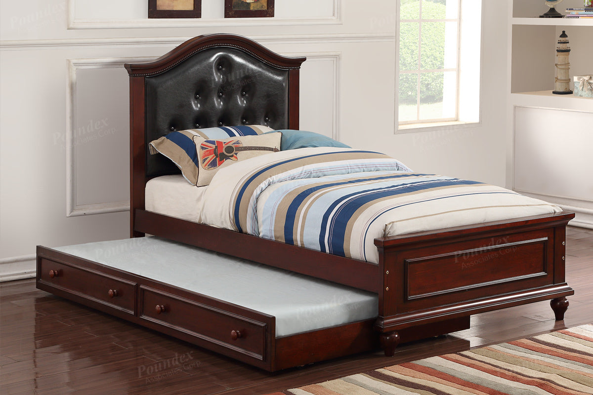 Twin Bed w/Slats & Trundle - 3 Color Choices