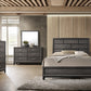 Poundex F9396 Keith 4 Pc Bedroom Collection - Dark Brown Finish