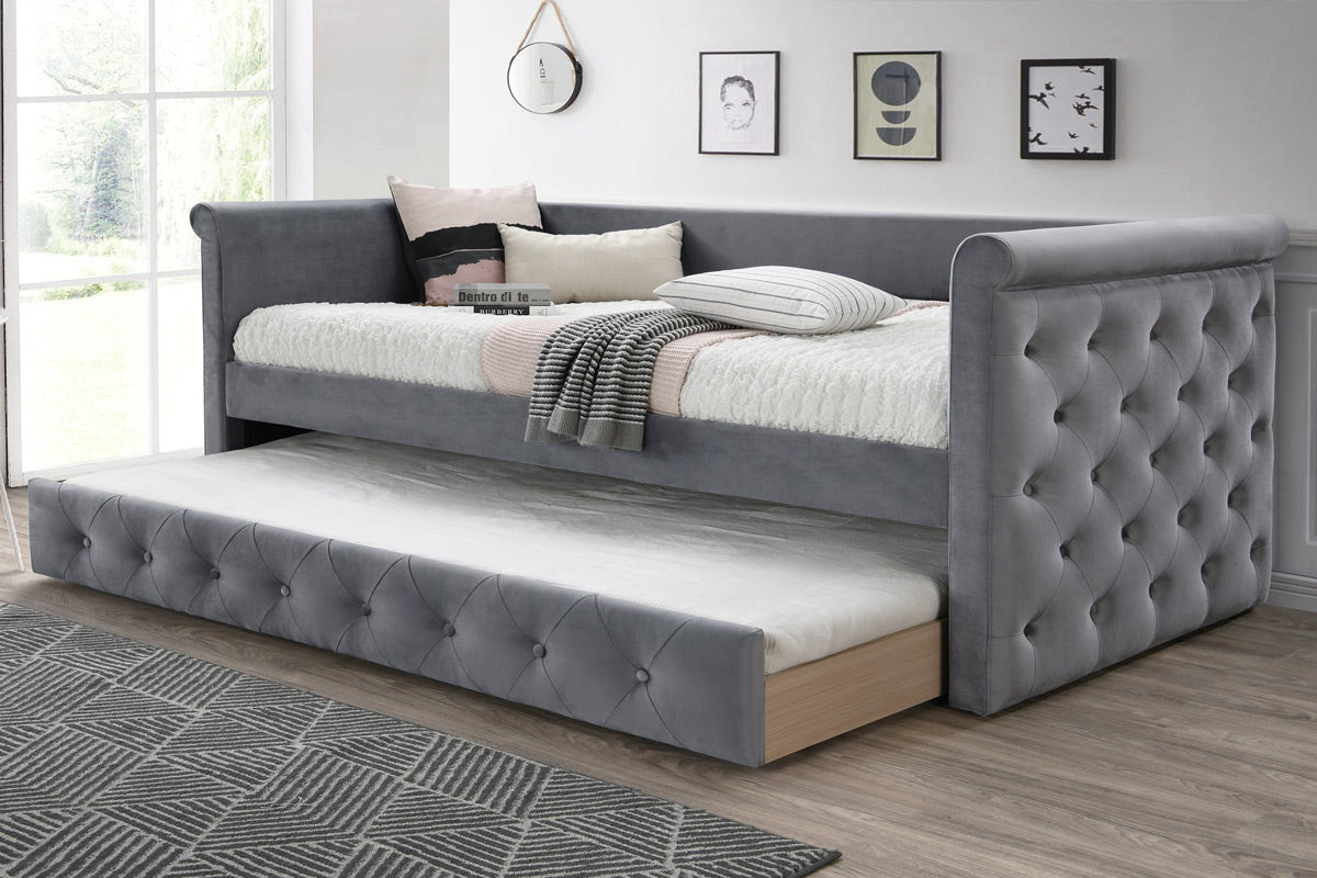 F9461 Vista Daybed ~ Grey Velvet