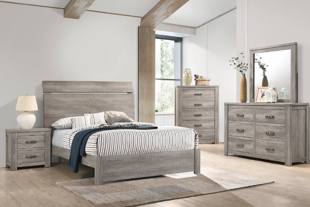 F9543EK Poundex Shadow Eastern King Bed