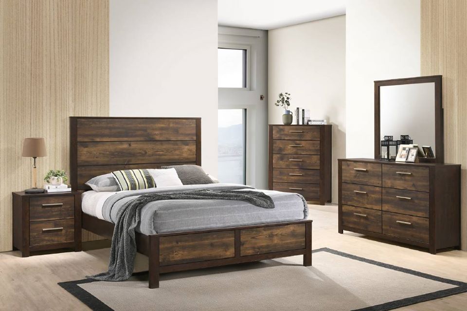 Jarad 4 Pc Bedroom Collection - Rustic Finish