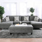 Lowry Gray Chenille Sectional CM6363