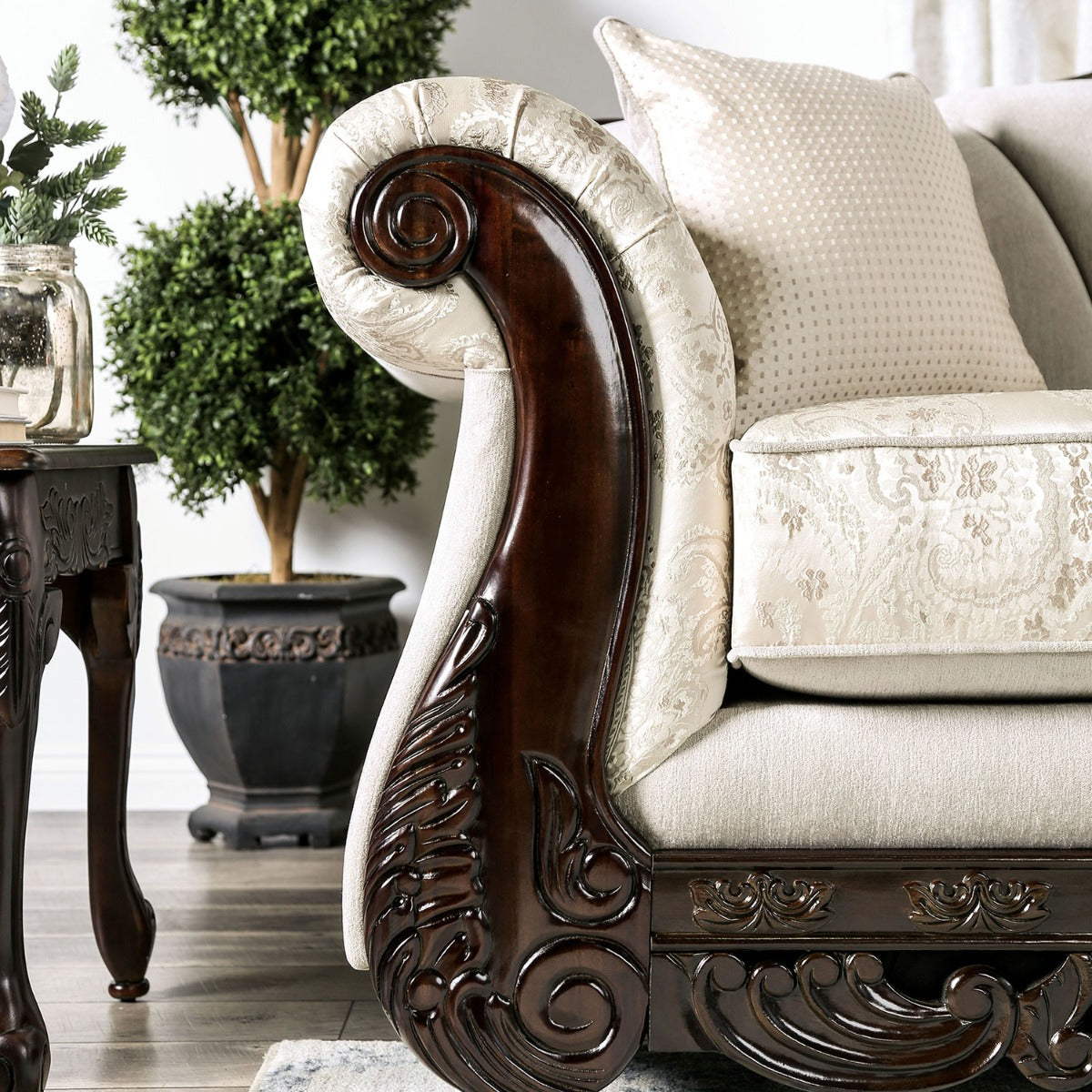 Newdale SM6425 Sofá y Loveseat - Chenilla marfil