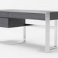 Modrest Fauna - Modern Elm Grey & Stainless Steel Desk