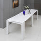 Mesa de comedor blanca extensible ultracompacta moderna Morph
