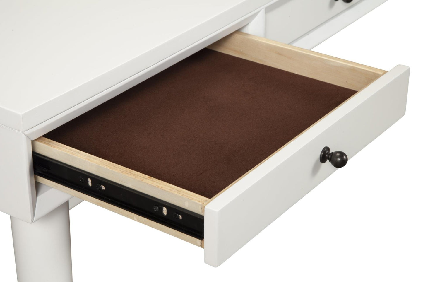 Flynn Desk by Alpine - White, Black or Walnut Finish