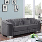 Castellon Upholstered Glam Sofa by Furniture of America