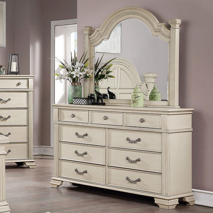 Furniture of America Pamphilos Antique White Dresser Furniture of America Pamphilos Antique White Dresser
